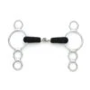 Centaur Jointed Rubber 3-Ring Gag - Stainless Steel -Horse Tack Supplies 317468 800 800