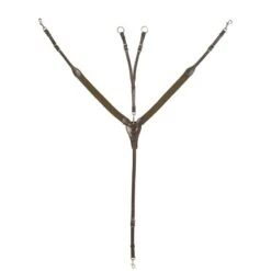 Camelot Elastic Breastplate W/Running Attachment - Brown