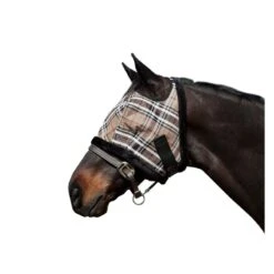 Kensington Fly Mask W/Plush Fleece Trim - Deluxe Black