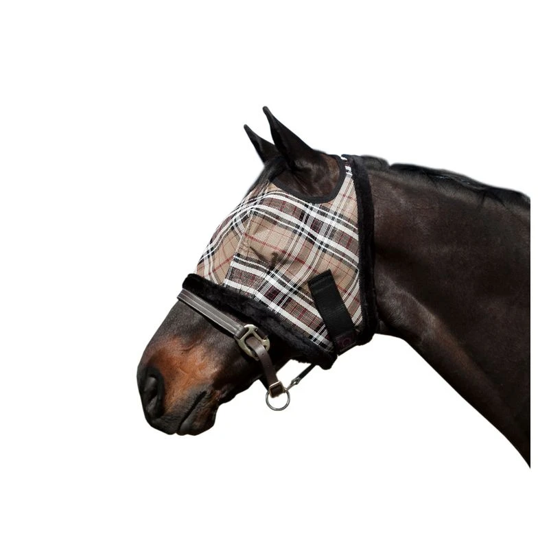 Kensington Fly Mask W/Plush Fleece Trim - Deluxe Black 3 Kensington Fly Mask W/Plush Fleece Trim - Deluxe Black