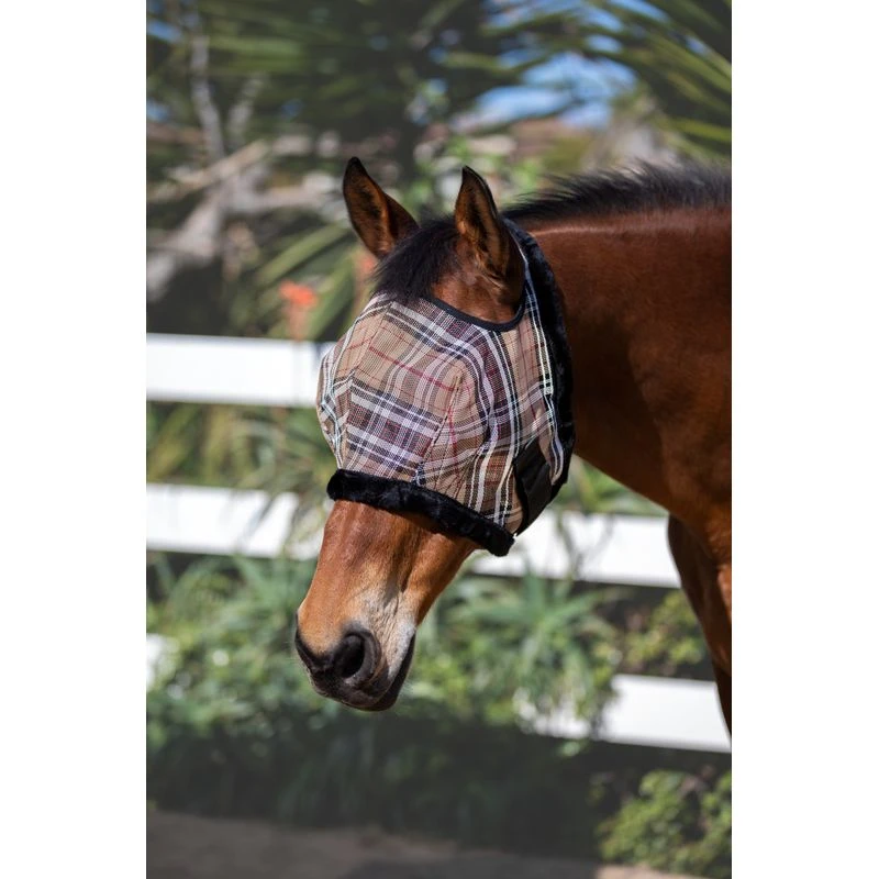 Kensington Fly Mask W/Plush Fleece Trim - Deluxe Black 4 Kensington Fly Mask W/Plush Fleece Trim - Deluxe Black - Image 2