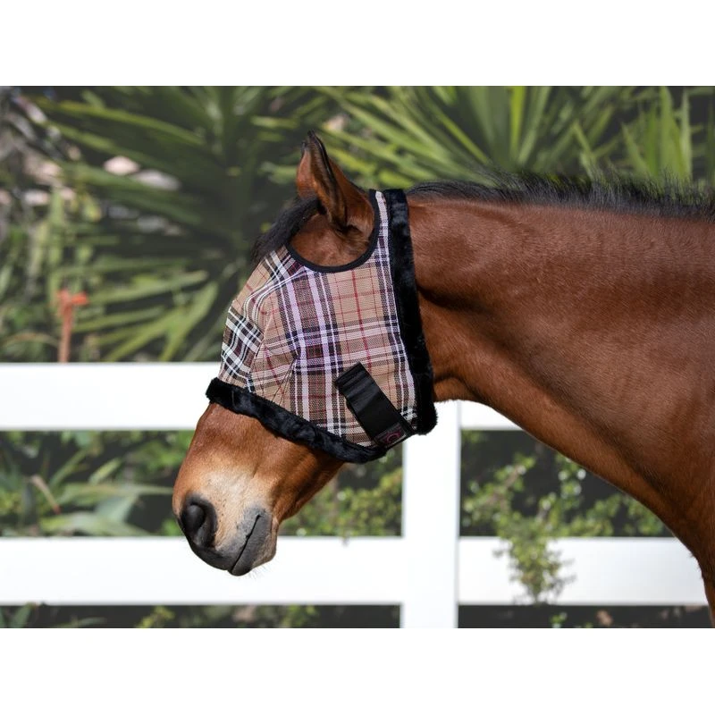 Kensington Fly Mask W/Plush Fleece Trim - Deluxe Black 5 Kensington Fly Mask W/Plush Fleece Trim - Deluxe Black - Image 3