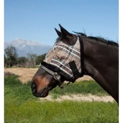 Kensington Fly Mask W/Plush Fleece Trim - Deluxe Black 9 Kensington Fly Mask W/Plush Fleece Trim - Deluxe Black -Horse Tack Supplies 340968 800 800