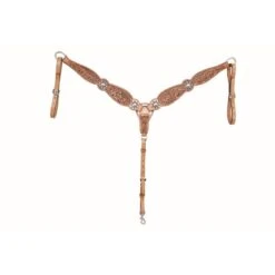 Western Rawhide Country Legend Floral & Basket Breastcollar - Golden Tan