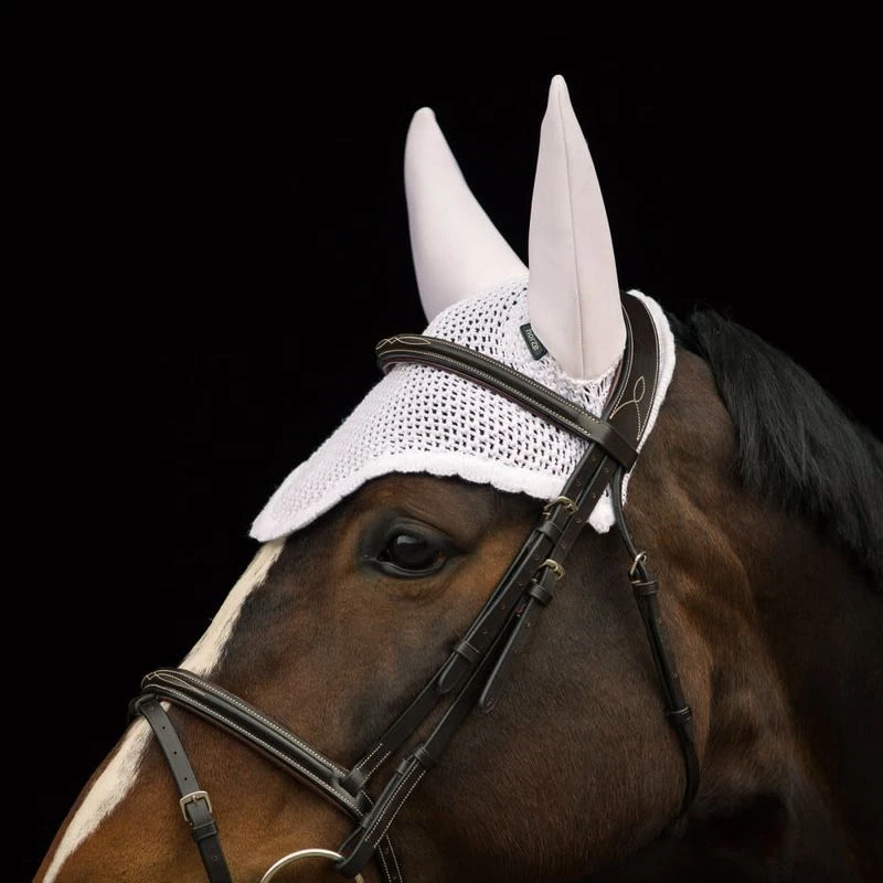 Horze Supreme Silent Ear Net - White 4 Horze Supreme Silent Ear Net - White - Image 2