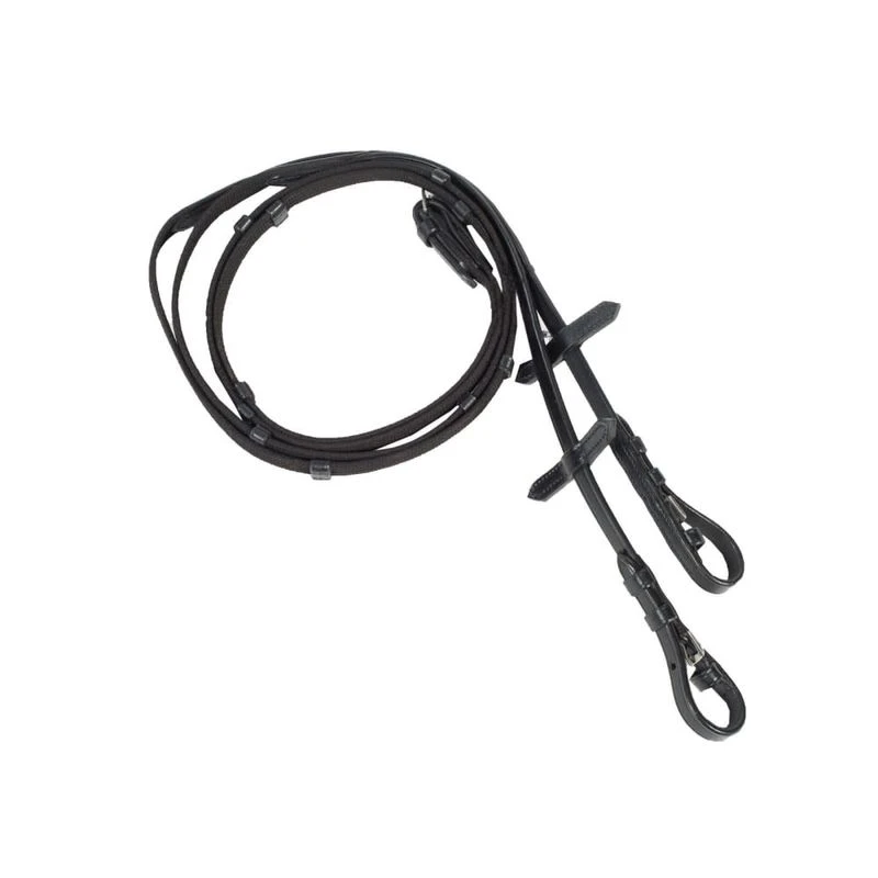 Horze Slender Intertwined Reins - Black 3 Horze Slender Intertwined Reins - Black