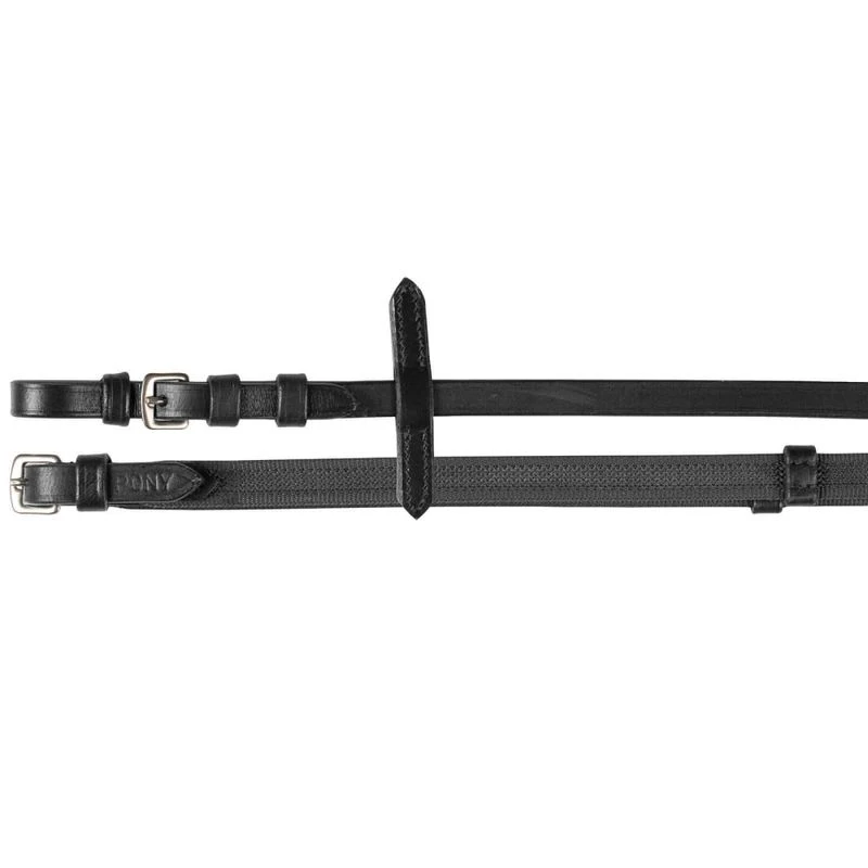 Horze Slender Intertwined Reins - Black 4 Horze Slender Intertwined Reins - Black - Image 2