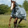 Bucas Buzz Off Full Neck Fly Sheet - Silver/Navy -Horse Tack Supplies 400161 800 800