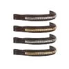 Nunn Finer Large Clincher Padded Browband - Black/Brass 2 Nunn Finer Large Clincher Padded Browband - Black/Brass -Horse Tack Supplies 405977 800 800