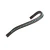 Shires Aviemore Large Diamante Browband - Havana/Green