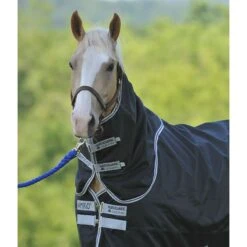 Amigo Stock Horse Hood 0g - Black/Silver