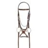 Harmohn Kraft Fancy Raised Padded Figure 8 Bridle W/Fancy Rubber Reins - Oakbark -Horse Tack Supplies 423757 800 800