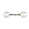 Centaur Double Jointed Disk Loop Ring Gag - Blue Steel -Horse Tack Supplies 429878 800 800