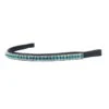 Ovation Tiffany Browband - Clear/Turquoise -Horse Tack Supplies 436846 800 800