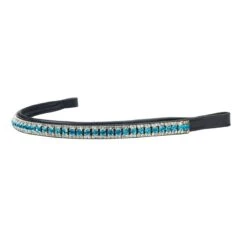 Ovation Tiffany Browband - Clear/Turquoise