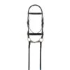 Aramas Plain Raised Padded 1in Wide Nose Dressage Bridle W/Leather Reins - Black/Black 2 Aramas Plain Raised Padded 1in Wide Nose Dressage Bridle W/Leather Reins - Black/Black -Horse Tack Supplies 437276 800 800