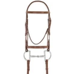 Pessoa PRO Fancy Stitched Raised Bridle - Chestnut