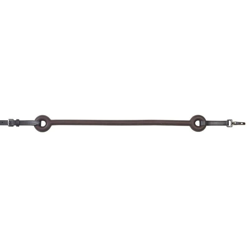 Camelot Rubber Rod Side Reins - Brown 3 Camelot Rubber Rod Side Reins - Brown