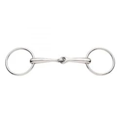 Korsteel Stainless Steel Solid Mouth Jointed 16mm Loose Ring Snaffle Bit