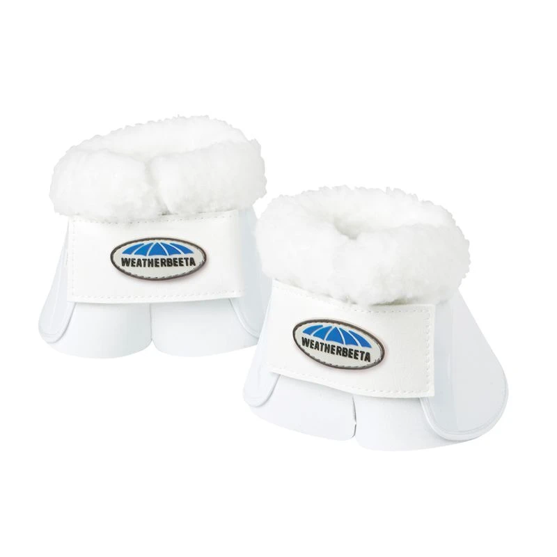 Weatherbeeta Fleece Trim Impact Bell Boots - White 3 Weatherbeeta Fleece Trim Impact Bell Boots - White
