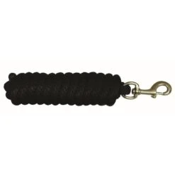 Western Rawhide 10' Poly Lead W/Solid BrassBolt Snap - Black