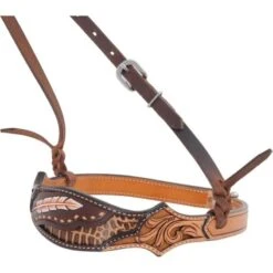 Western Rawhide Country Legend Gator And Featers Noseband - Golden/Tan