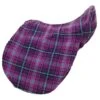 Centaur Close Contact Fleece Saddle Cover - Orchid Plaid -Horse Tack Supplies 444046 800 800