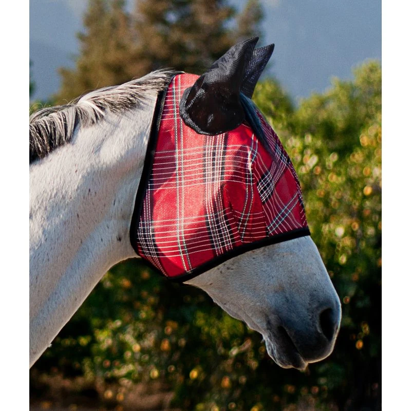 Kensington Signature Fly Mask W/Web Trim, Ears And Forelock Hole - Deluxe Red 3 Kensington Signature Fly Mask W/Web Trim, Ears And Forelock Hole - Deluxe Red