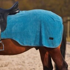 Horze Marquess Fleece Riding Blanket - Aegean Blue -Horse Tack Supplies 454054 800 800