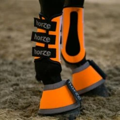 Horze Reflective Boots - Orange 5 Horze Reflective Boots - Orange -Horse Tack Supplies 454811 800 800