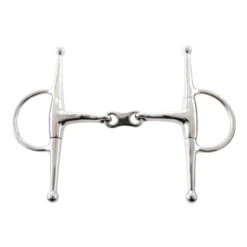 JP Korsteel Stainless Steel French Link Full Cheek Eggbutt Snaffle Bit