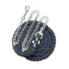 Perri's 1/2" Cotton MulitColor Lead W/Chain - Navy/Hunter Green -Horse Tack Supplies 500569 800 800