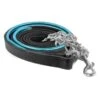 Perri's Metallic Padded Lead W/Chain - Black/Turquoise -Horse Tack Supplies 503226 800 800