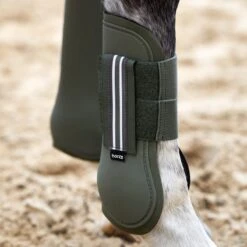 Horze Adepto Tendon Boots - Beetle Khaki Green -Horse Tack Supplies 532861 800 800