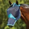 Weatherbeeta Comfitec Deluxe Fine Mesh Mask W/Nose - Navy/Turquoise -Horse Tack Supplies 535258 800 800