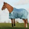 Saxon Mesh W/Gusset Belly Wrap Standard Neck - Light Blue/Green -Horse Tack Supplies 535399 800 800