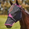 Weatherbeeta Comfitec Deluxe Durable Mesh Mask W/Nose - Black/Purple -Horse Tack Supplies 535991 800 800