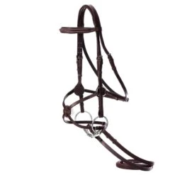 Equinavia Saga Fancy Stitched Figure 8 Bridle W/Reins - Chocolate Brown
