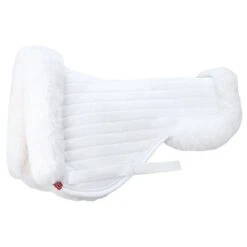 T3 Matrix Traditional Sheepskin Dressage Half Pad - White