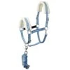 Horze Striped Halter W/Fleece Fur & Matching Lead - Ocean View Blue 1 Horze Striped Halter W/Fleece Fur & Matching Lead - Ocean View Blue -Horse Tack Supplies 552407 800 800