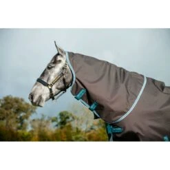 Horse Tack Supplies 26 Amigo Bravo 12 Plus Disc Closure Turnout 0g - Excalibur/Aqua/Turquoise
