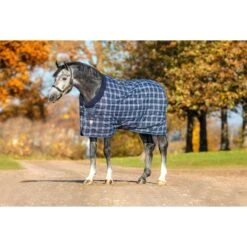 Rhino Original Stable Blanket 250g - Navy Check/Indigo