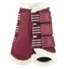 Horze Lincoln Faux Fur Brushing Boots - Merlot -Horse Tack Supplies 601715 800 800
