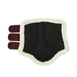 Horze Lincoln Faux Fur Brushing Boots - Merlot -Horse Tack Supplies 601718 800 800