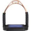 Herm Sprenger Bow Balance Stirrups - Bronze/Black/Blue Pad