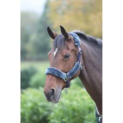 Shires Fleece Lined Headcollar W/Breakaway - Navy