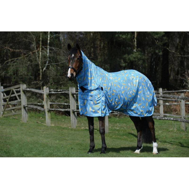 Weatherbeeta Comfitec Essential Mesh II Combo Neck Fly Sheet - Seahorse Print 3 Weatherbeeta Comfitec Essential Mesh II Combo Neck Fly Sheet - Seahorse Print