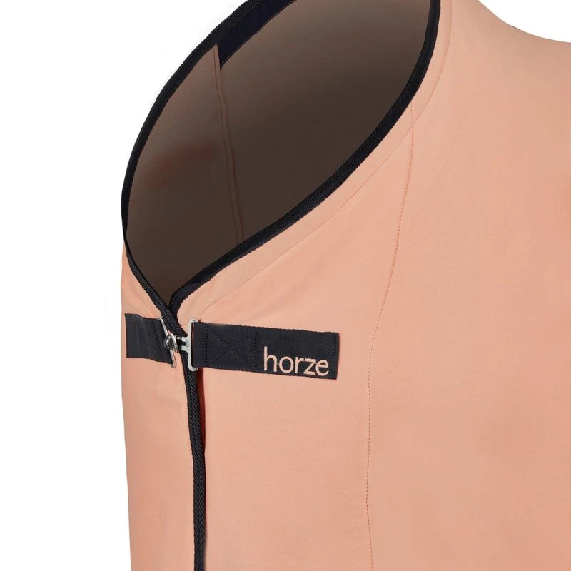 Horze Trixi Pony Fleece Cooler Blanket - Shrimp Pink 7 Horze Trixi Pony Fleece Cooler Blanket - Shrimp Pink - Image 5
