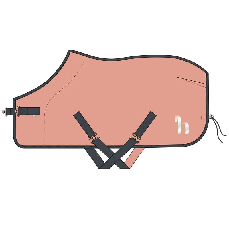Horze Trixi Pony Fleece Cooler Blanket - Shrimp Pink 9 Horze Trixi Pony Fleece Cooler Blanket - Shrimp Pink - Image 7