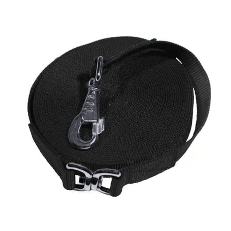 Kensington 30ft Flat Nylon Lunge Line - Black W/Black Nickle 3 Kensington 30ft Flat Nylon Lunge Line - Black W/Black Nickle
